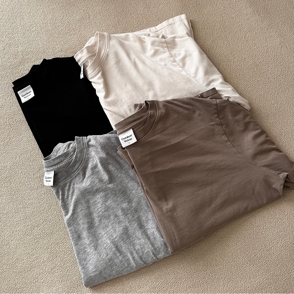 BUNDLE Outdoor Voices Everyday Long Sleeve Tee T-Shirt Small